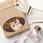 TAZ™ Evil Grin Oval Sticker