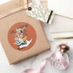 TAZ™ Furious Driving Classic Round Sticker