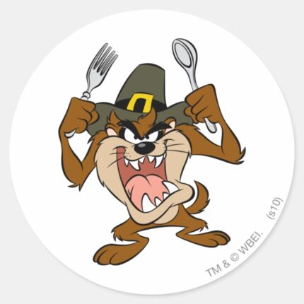 TAZ™ Hungry Classic Round Sticker