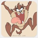 TAZ™ Leaping Square Sticker