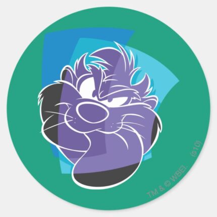 TAZ™ Pout Classic Round Sticker