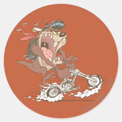 TAZ™ Slick Hog Classic Round Sticker