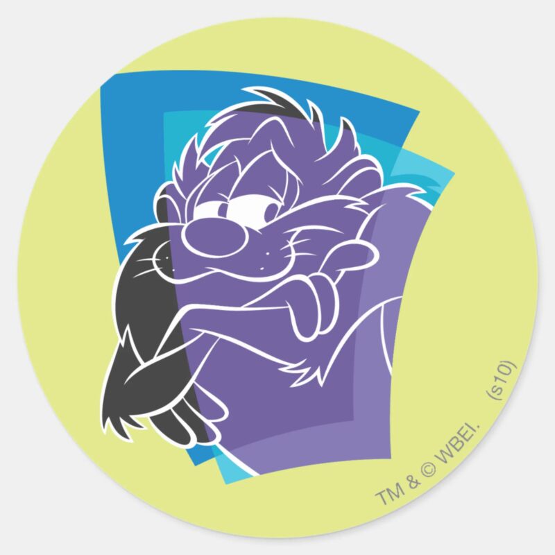 TAZ™ Smug Classic Round Sticker TAZ™ Smug Classic Round Sticker