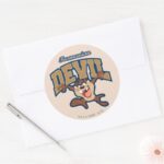 TAZ™ Tasmanian Devil Patch Classic Round Sticker
