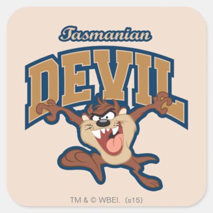 TAZ™ Tasmanian Devil Patch Square Sticker