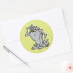 TAZ™ Thinking Artistic Design Classic Round Sticker