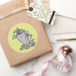 TAZ™ Thinking Artistic Design Classic Round Sticker