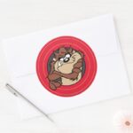 TAZ™ Through LOONEY TUNES™ Circles Classic Round Sticker