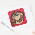TAZ™ Through LOONEY TUNES™ Circles Square Sticker