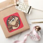 TAZ™ Through LOONEY TUNES™ Circles Square Sticker