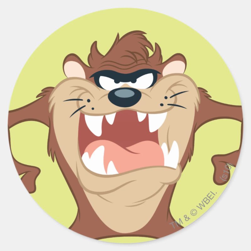 TAZ™ Toothy Grin Classic Round Sticker TAZ™ Toothy Grin Classic Round Sticker