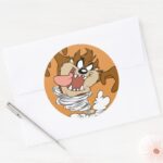 TAZ™ Whirling Tornado Classic Round Sticker