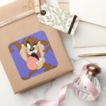 TAZ™ Sticking His Tongue Out Square Sticker