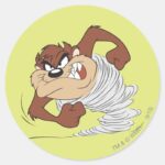 TAZ™ Spinning Fast Classic Round Sticker