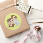 TAZ™ Spinning Fast Classic Round Sticker