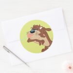 TAZ™ Sticking Out His Tongue Classic Round Sticker