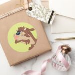 TAZ™ Sticking Out His Tongue Classic Round Sticker