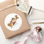 TAZ™ The Dribbling Cyclone Classic Round Sticker