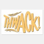 THWACK RECTANGULAR STICKER