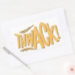 THWACK RECTANGULAR STICKER