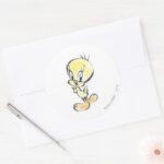 TWEETY™ Hand Done Classic Round Sticker