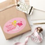 TWEETY™ Youre A Real Catch Oval Sticker