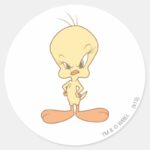 TWEETY™ Angry Classic Round Sticker