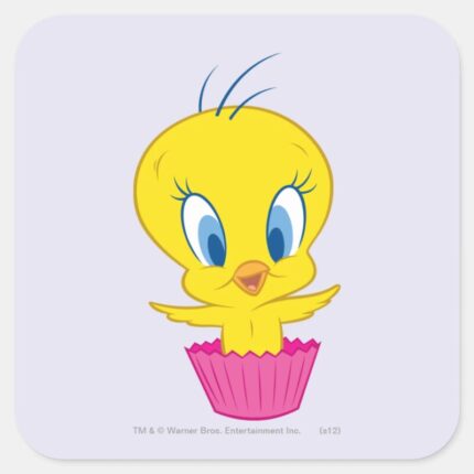 TWEETY™ Cupcake Square Sticker