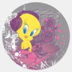 TWEETY™ Djing Classic Round Sticker