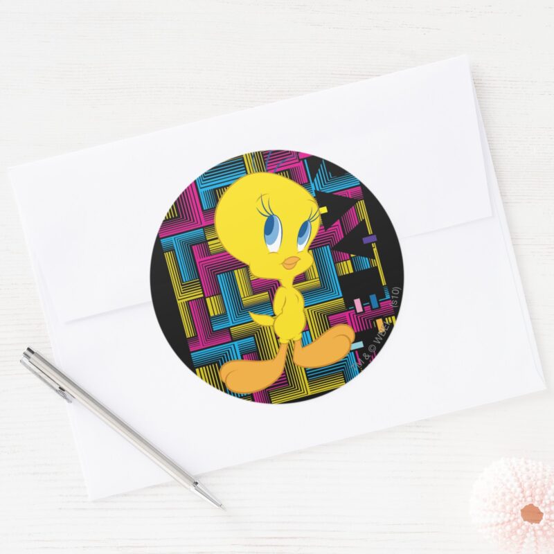 TWEETY™ Electronic Color Classic Round Sticker