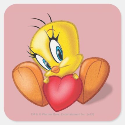 TWEETY™ Holding Heart Square Sticker