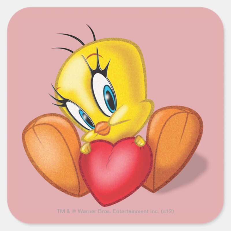 TWEETY™ Holding Heart Square Sticker TWEETY™ Holding Heart Square Sticker