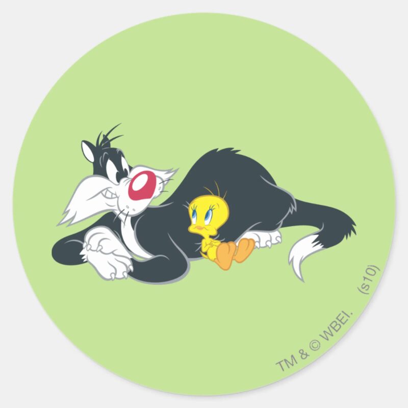 TWEETY™ In Action Pose 14 Classic Round Sticker TWEETY™ In Action Pose 14 Classic Round Sticker