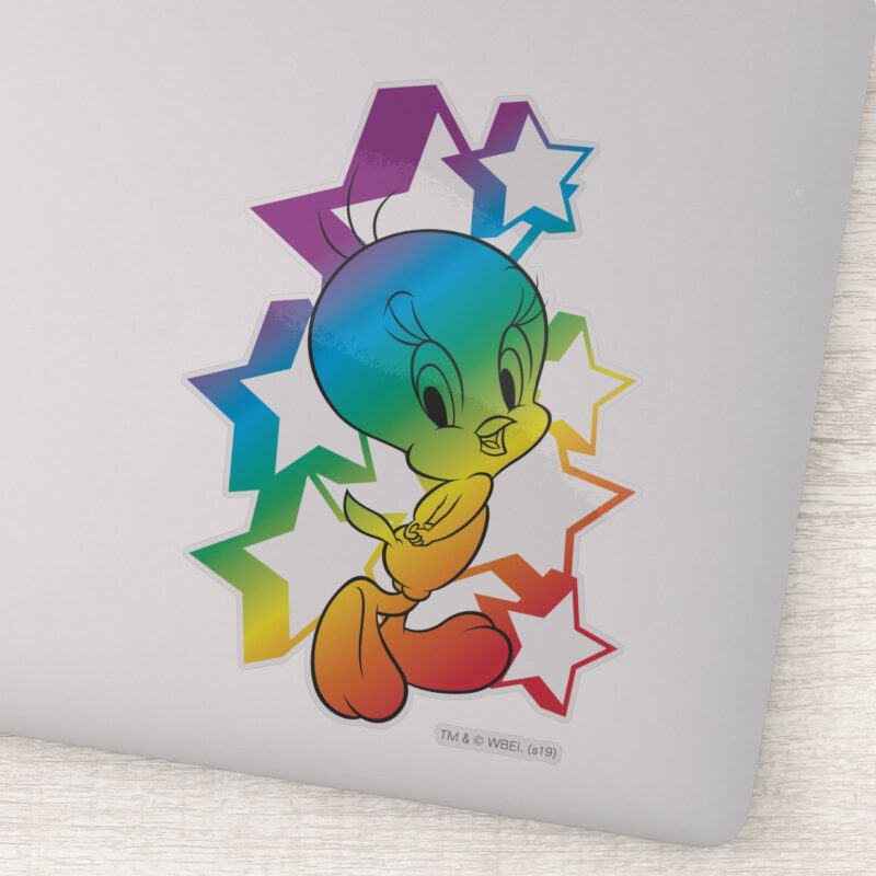 TWEETY™ Rainbow Stars Sticker TWEETY™ Rainbow Stars Sticker