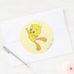 TWEETY™ See Me Fly Classic Round Sticker
