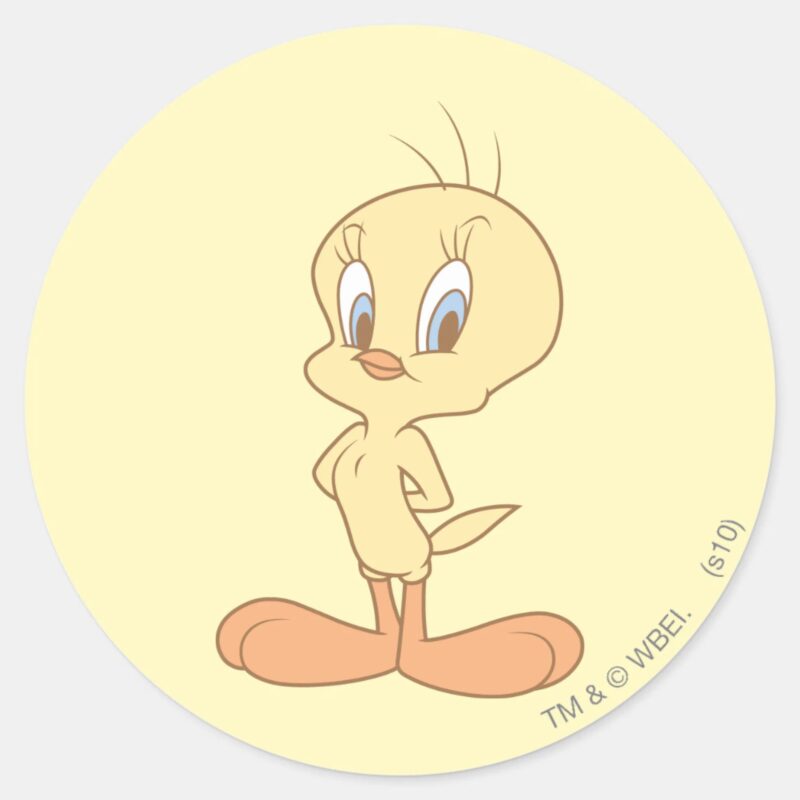 TWEETY™ Standing Up Straight Classic Round Sticker TWEETY™ Standing Up Straight Classic Round Sticker