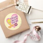 TWEETY™ A Widdle Bird Told Me Classic Round Sticker