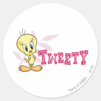 TWEETY™ Pink Classic Round Sticker