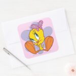 TWEETY™ And Butterfly Square Sticker