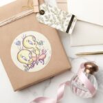 TWEETY™ With Gems Classic Round Sticker