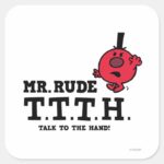 Talk To The Hand Square Sticker