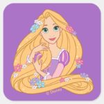 Tangled In Bloom Square Sticker