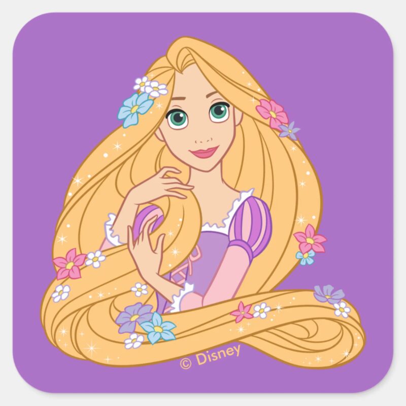 Tangled In Bloom Square Sticker Tangled In Bloom Square Sticker