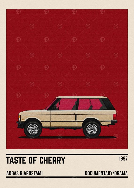 Taste Of Cherry Movie Car Poster