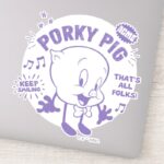 Tasty Retro Porky Pig Sticker