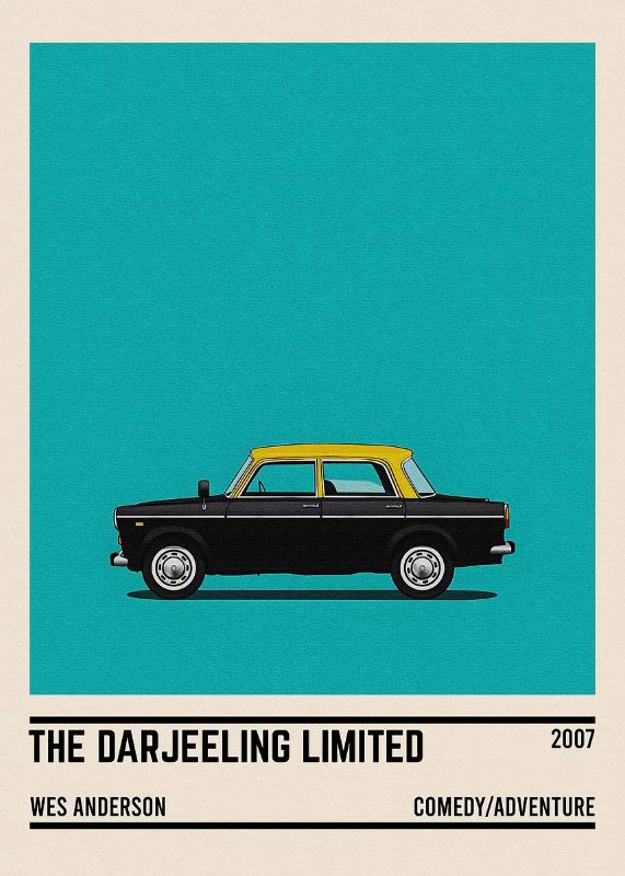 The Darjeeling Limited Car Poster