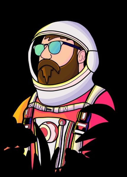 The Beardy Astronaut Poster