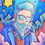 The Blue Suited Astronaut Poster