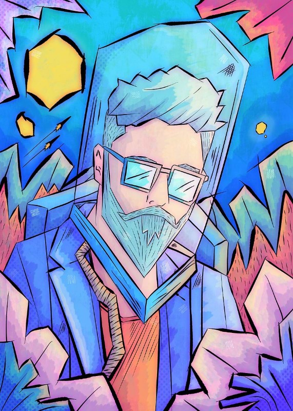 The Blue Suited Astronaut Poster