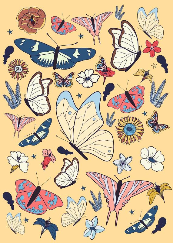 The Butterflies Fly Spring Vibes Poster